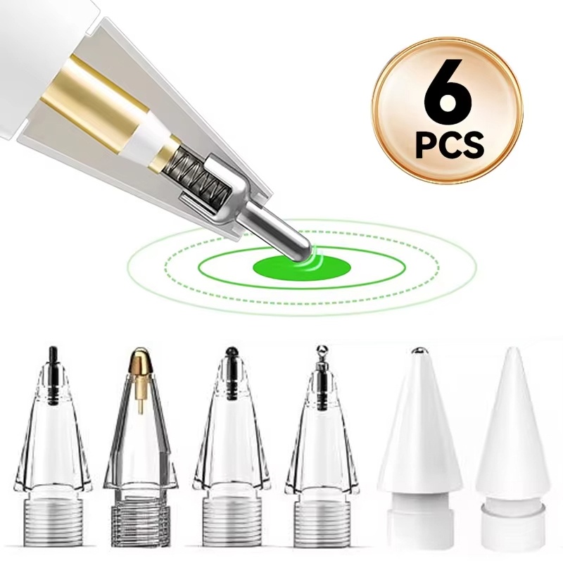 Ipad Pencil Stylus - 6 szt. Zamienne Końcówki do Apple