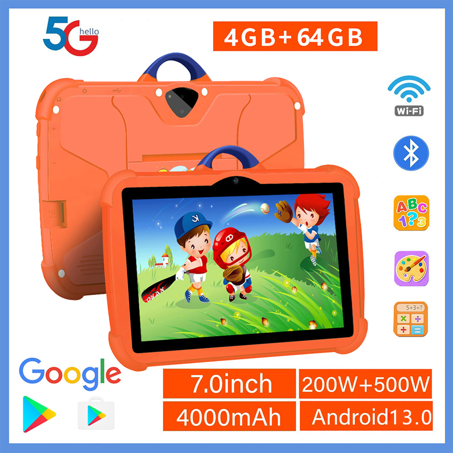 Kids Tablet With Accessories - Nowy 7-calowy tablet Google 5G WiFi
