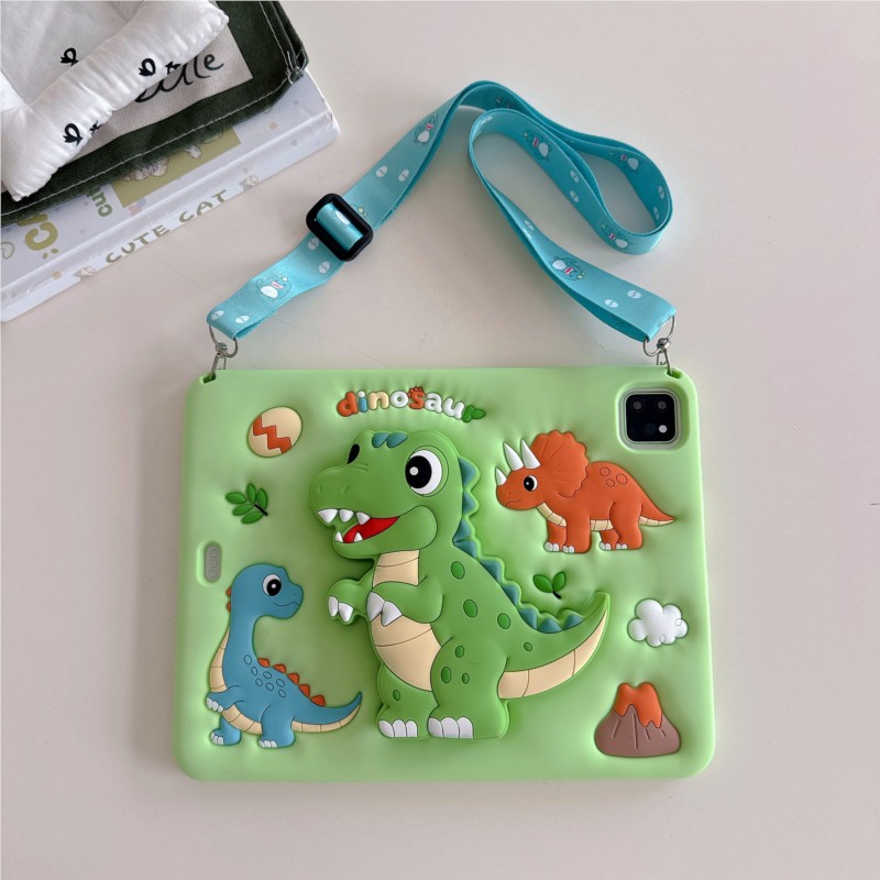 Samsung Tablet A9 Accessories - Etui 3D Dinozaur Silikonowe Dziecięce z