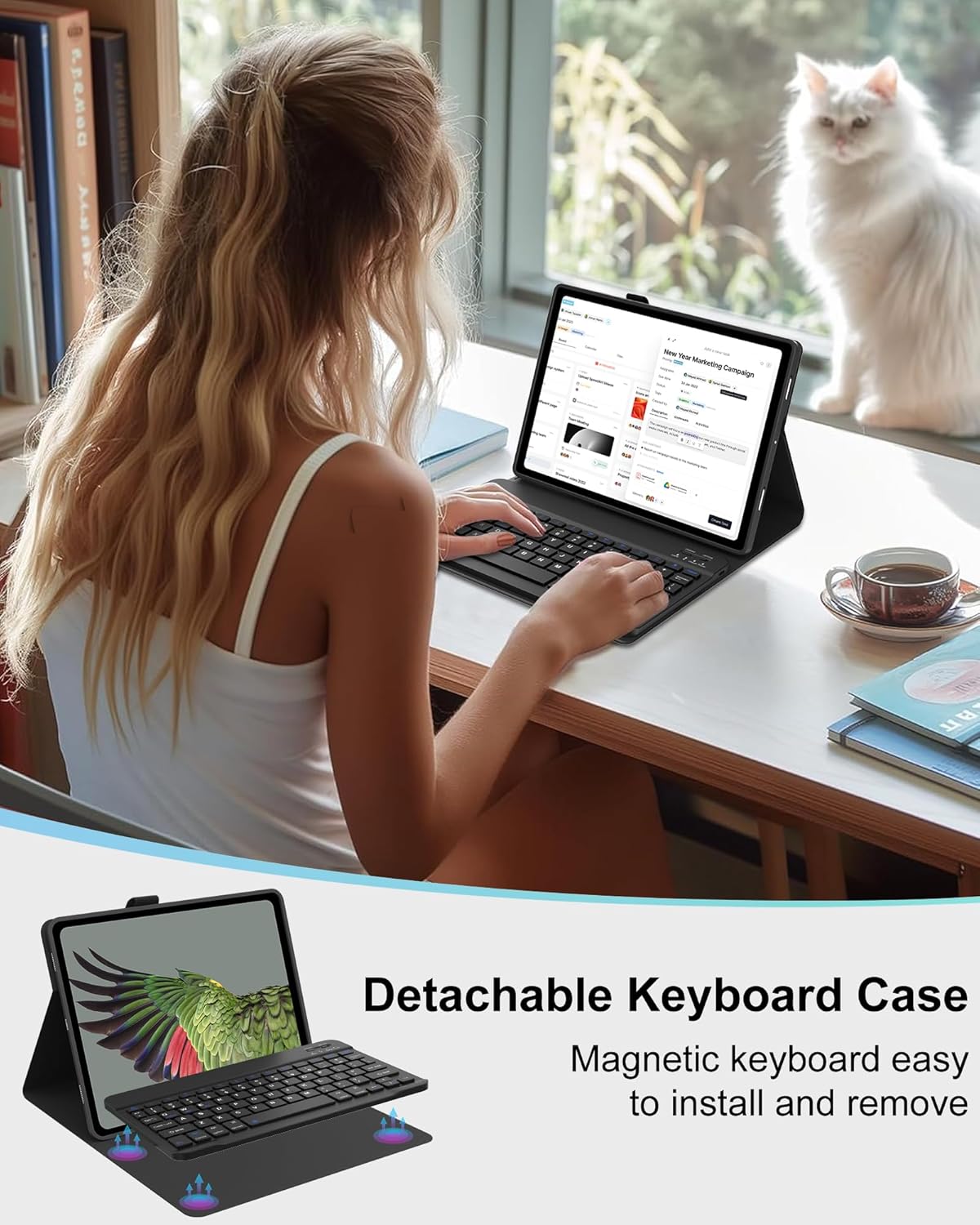 Odpinany okrągły pokrowiec na  – Samsung Tablet Keyboard Accessories recenzja i cena