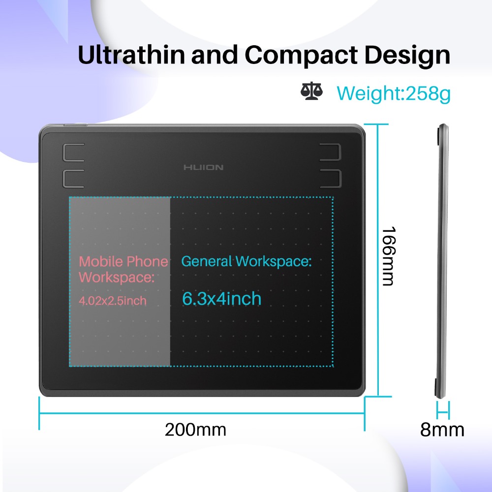Tablet graficzny Huion HS64 Ta – Huion Tablet Accessories recenzja i cena